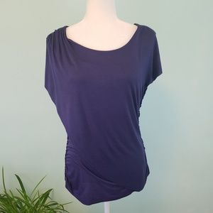 Purple Butterfly Sleeve Blouse